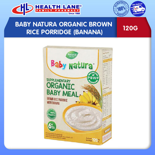 BAYI NATURA ORGANIC BERAS PERANG PORRIDGE (BANANA, 120G)